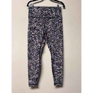 LULULEMON Wunder Under HR Tight Luxtreme, Black Floral, Sz 10